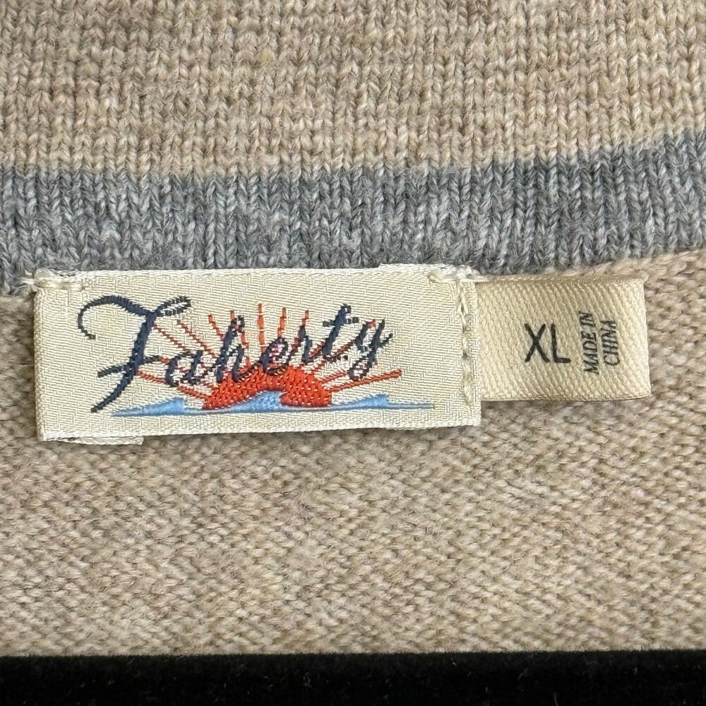 Faherty Jackson Sweater Dress Tan Oatmeal Long Sweater XL - Picture 10 of 10